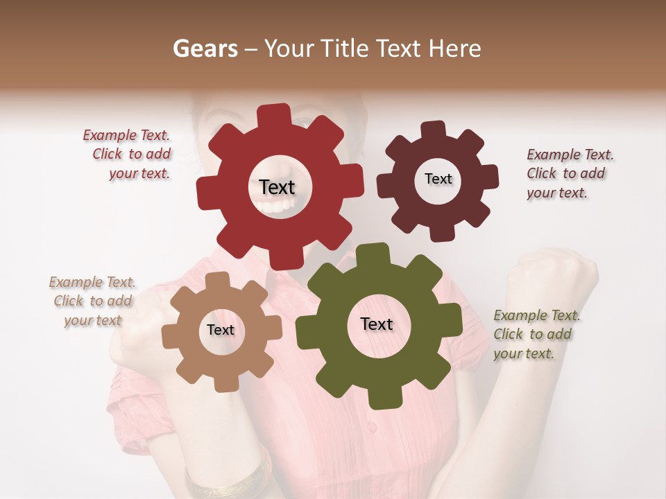 Businesswoman Female Color PowerPoint Template