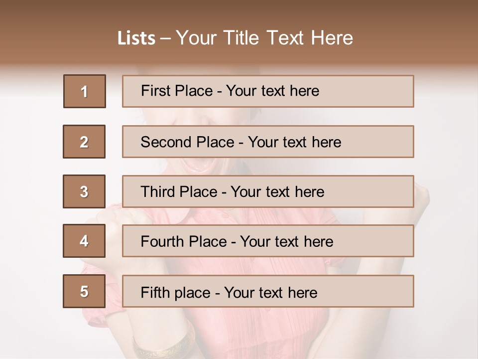 Businesswoman Female Color PowerPoint Template
