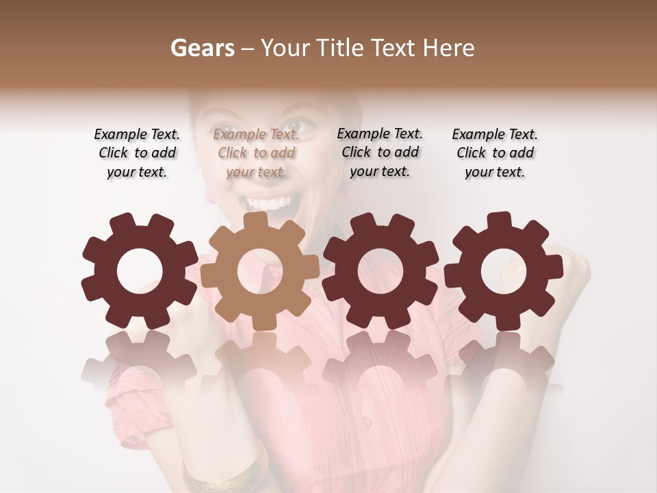 Businesswoman Female Color PowerPoint Template