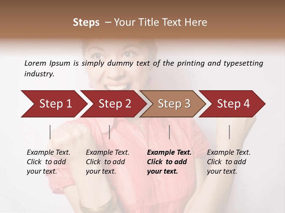 Businesswoman Female Color PowerPoint Template