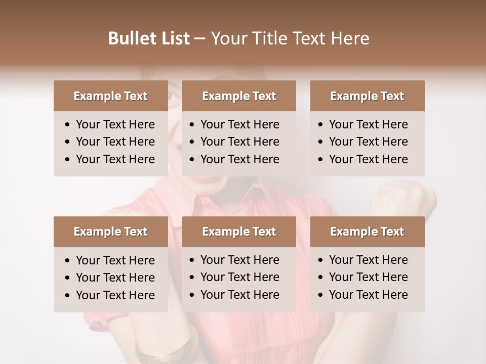 Businesswoman Female Color PowerPoint Template