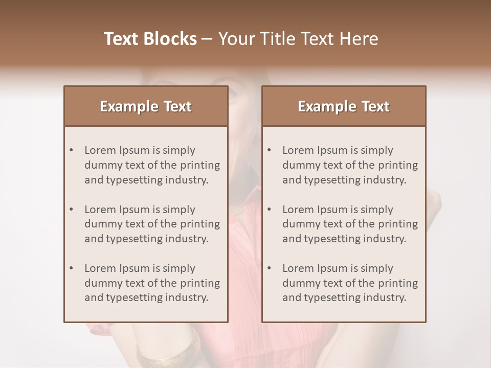 Businesswoman Female Color PowerPoint Template