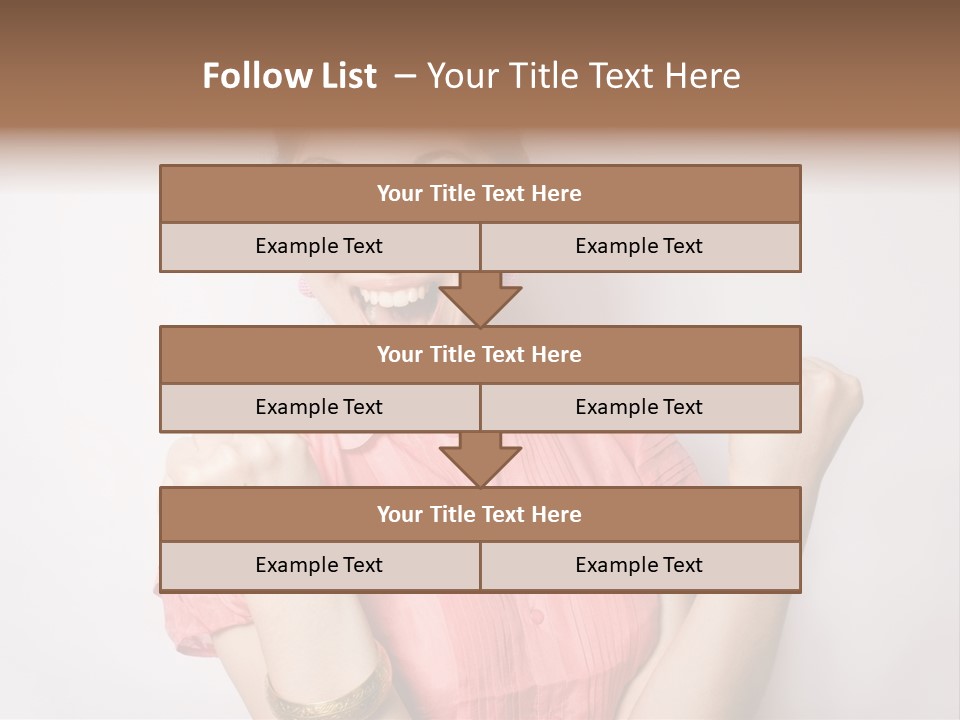 Businesswoman Female Color PowerPoint Template