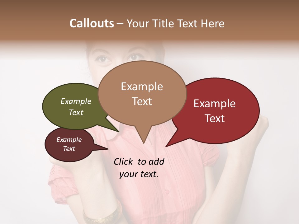 Businesswoman Female Color PowerPoint Template