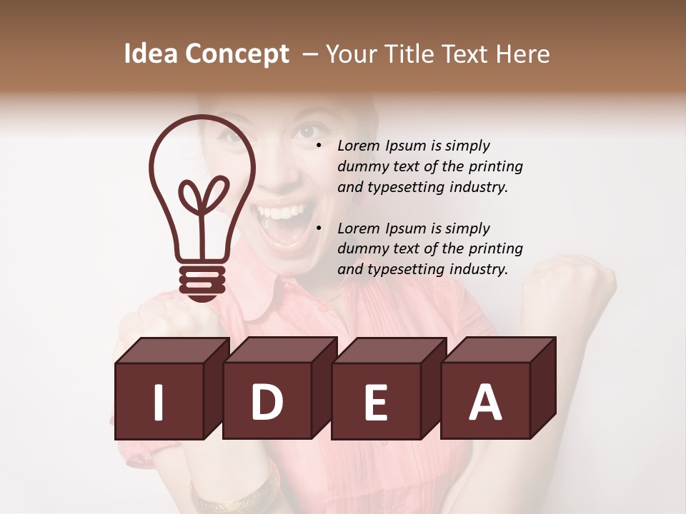 Businesswoman Female Color PowerPoint Template