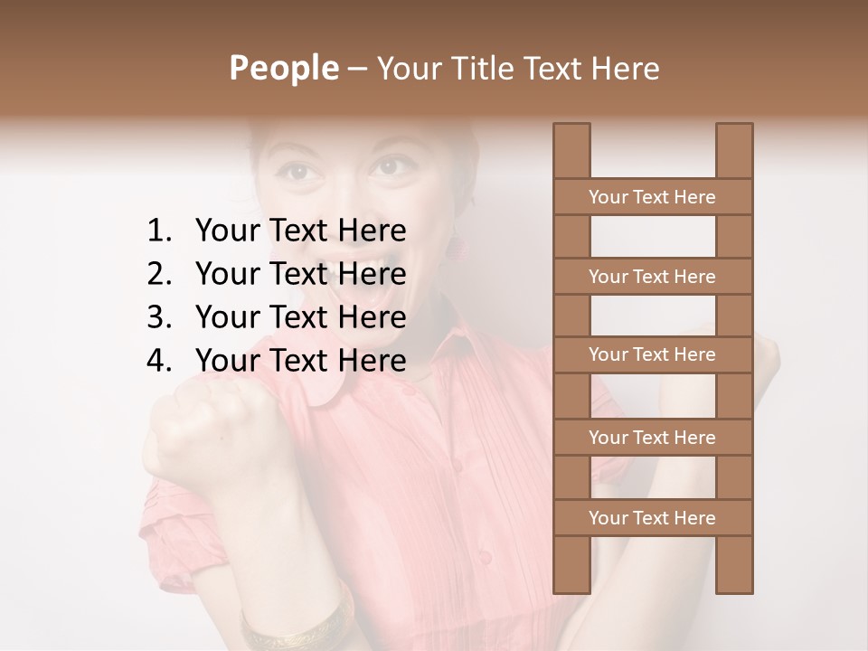 Businesswoman Female Color PowerPoint Template