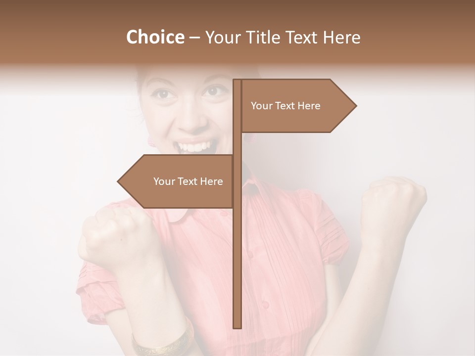 Businesswoman Female Color PowerPoint Template