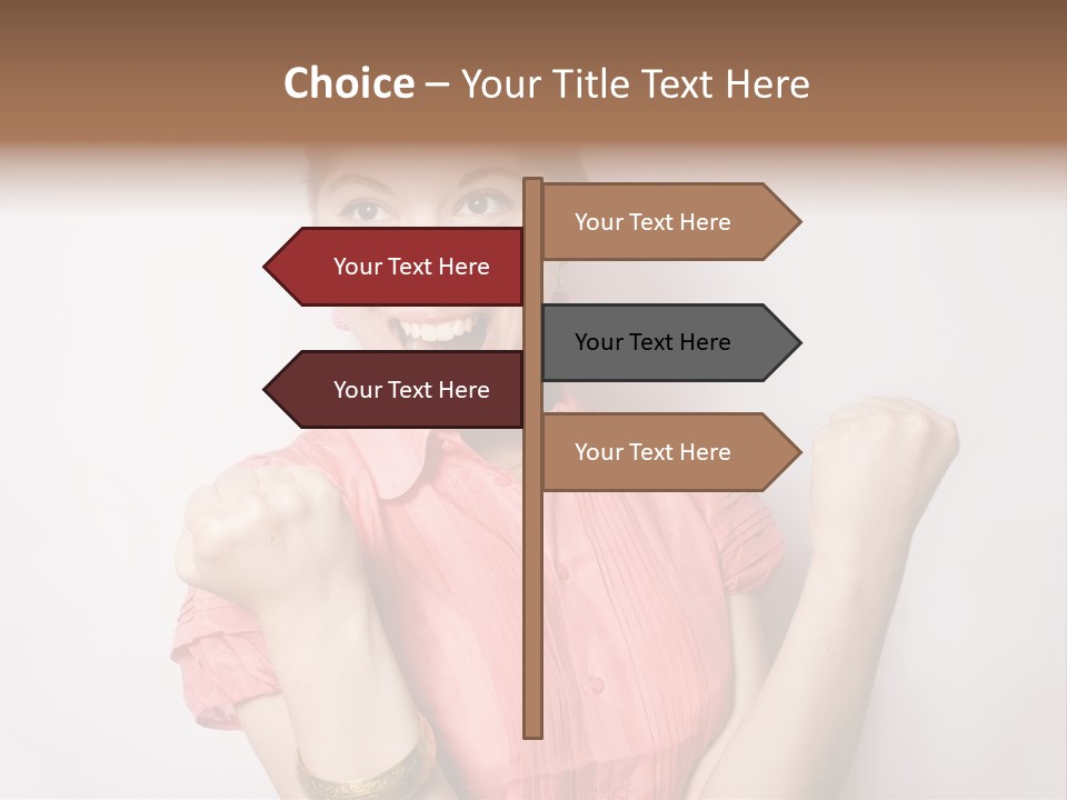 Businesswoman Female Color PowerPoint Template