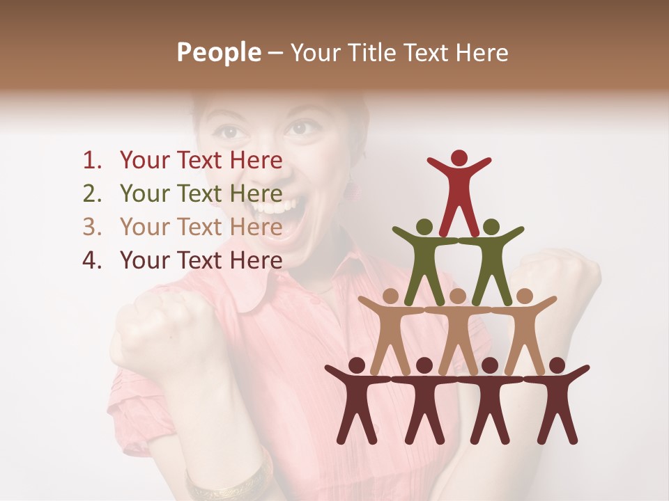 Businesswoman Female Color PowerPoint Template