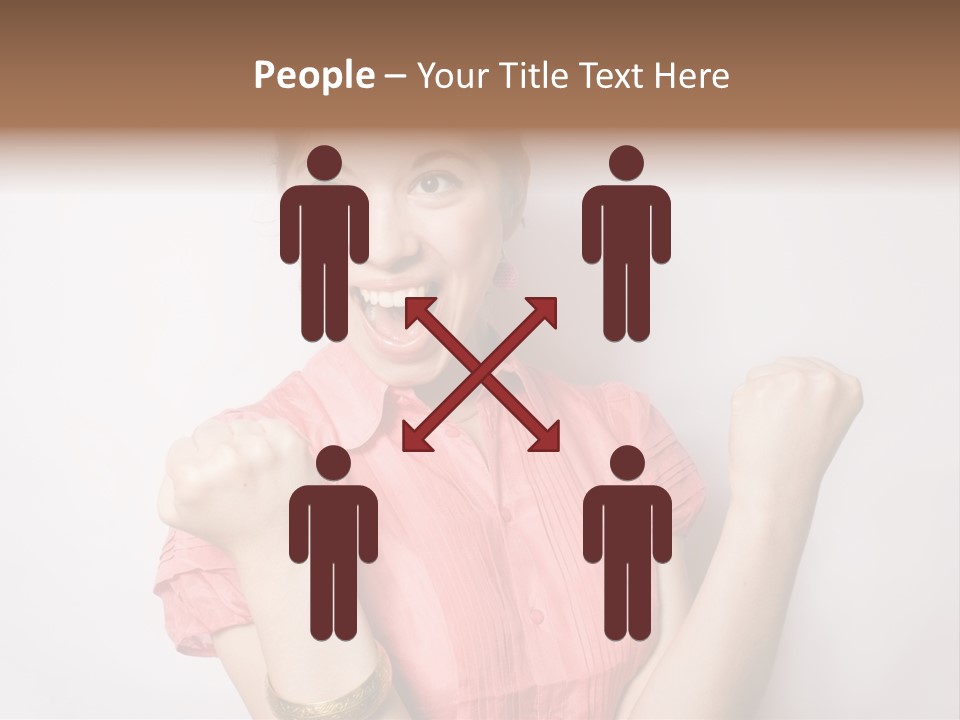 Businesswoman Female Color PowerPoint Template