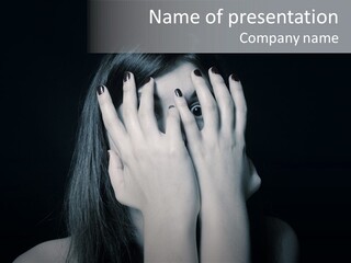 Panicked White Stress PowerPoint Template