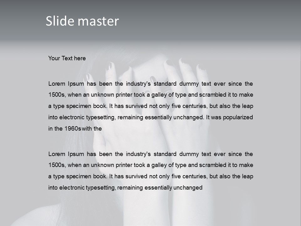 Panicked White Stress PowerPoint Template