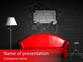 Red Couch PowerPoint Template