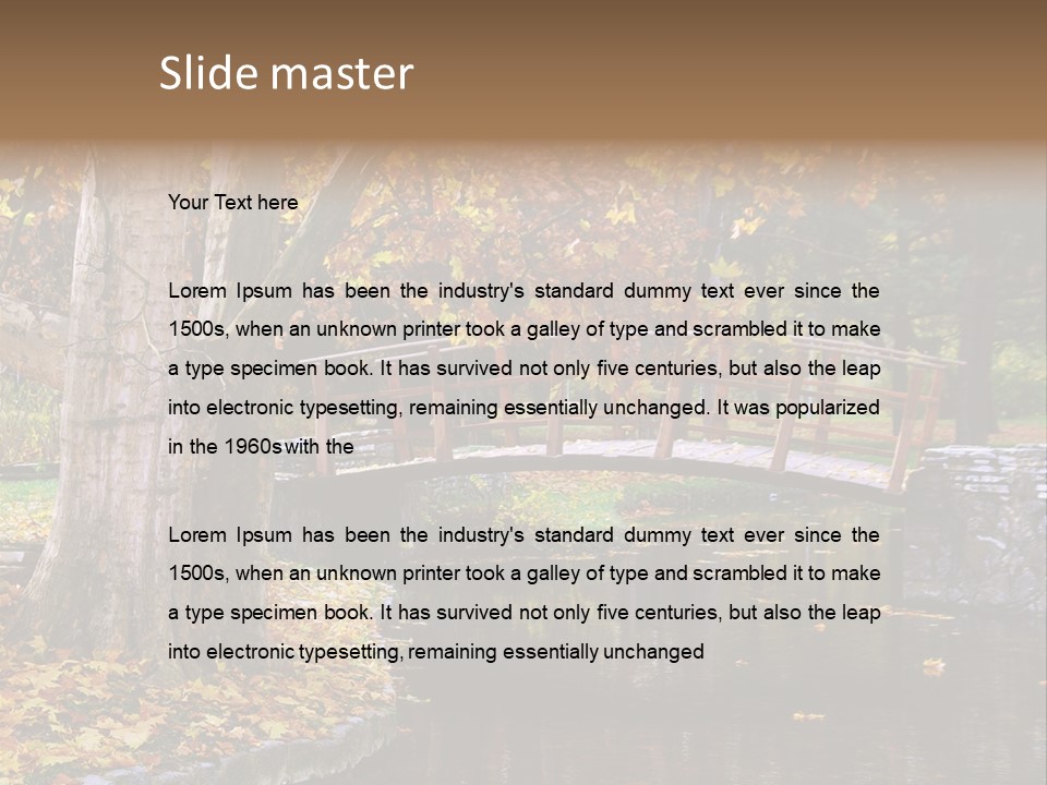 Autumn Bridge PowerPoint Template