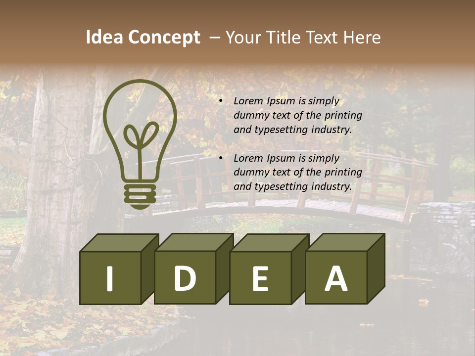 Autumn Bridge PowerPoint Template