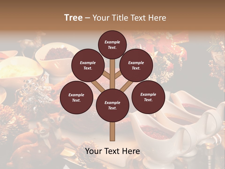 Vianoce Jedlo PowerPoint Template