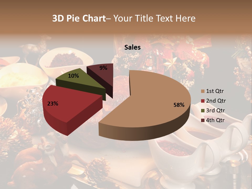 Vianoce Jedlo PowerPoint Template