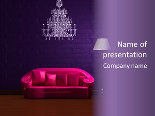 Pink Couch PowerPoint Template