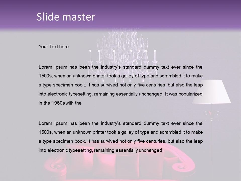 Pink Couch PowerPoint Template