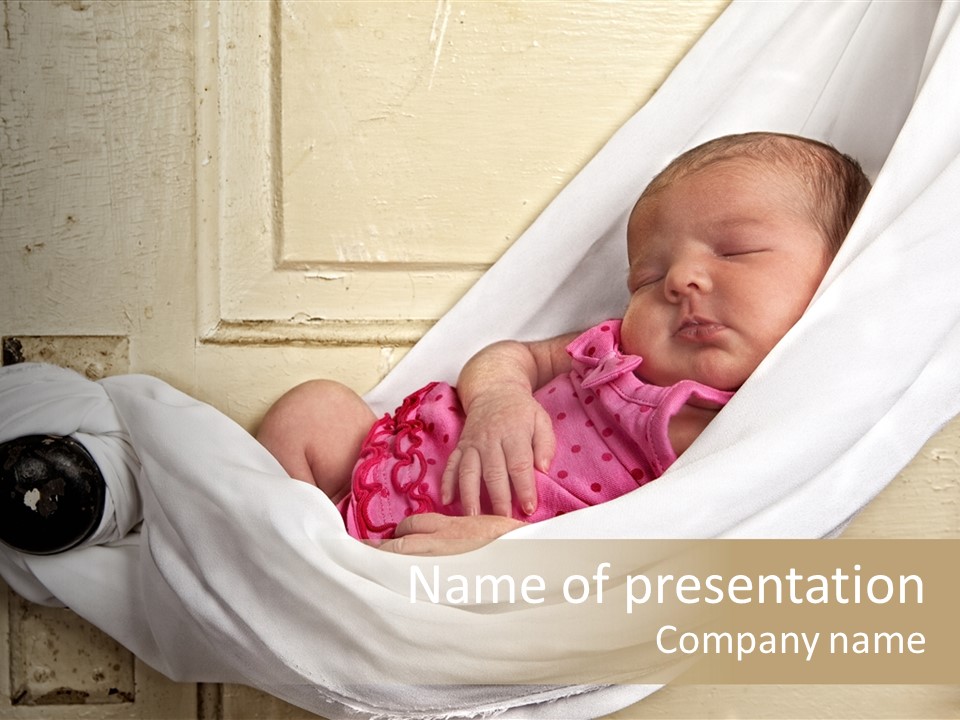 Newborn Baby Sleeping PowerPoint Template