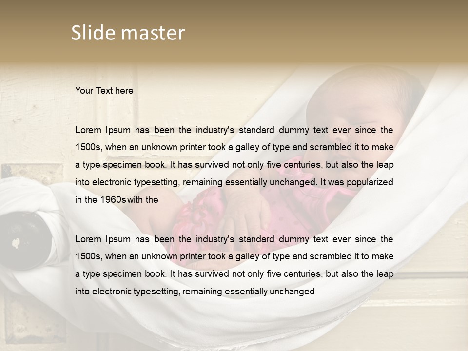Newborn Baby Sleeping PowerPoint Template
