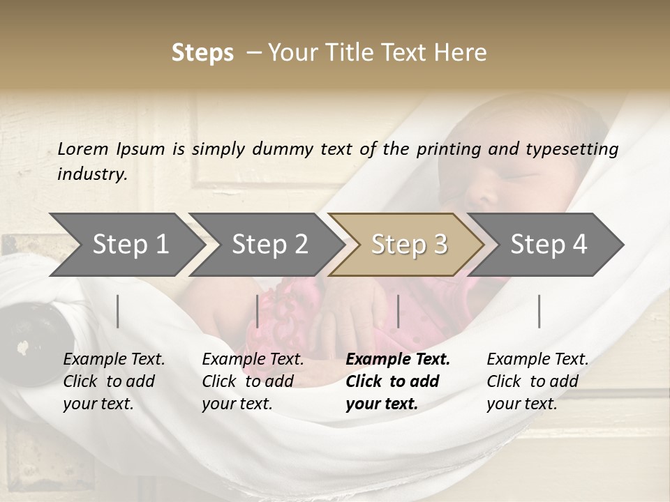 Newborn Baby Sleeping PowerPoint Template
