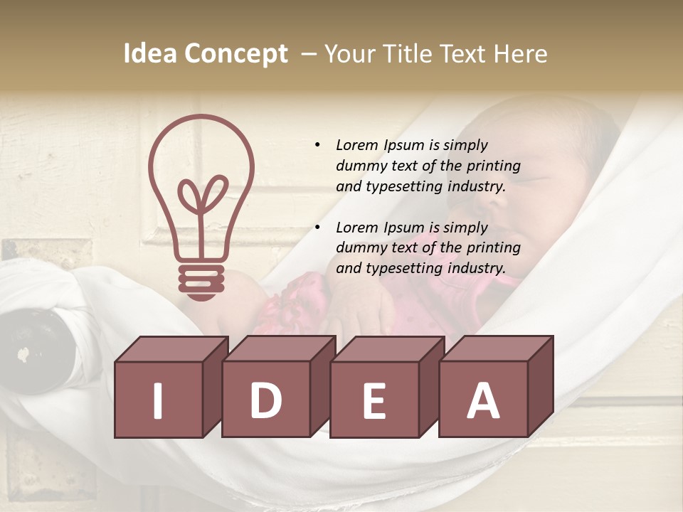 Newborn Baby Sleeping PowerPoint Template