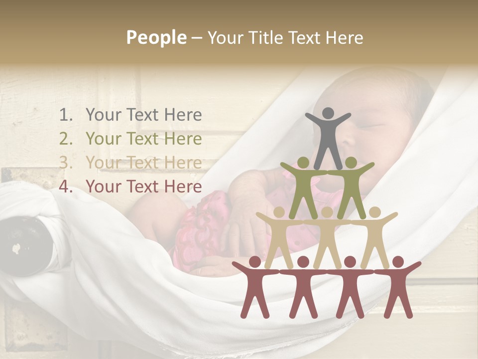Newborn Baby Sleeping PowerPoint Template
