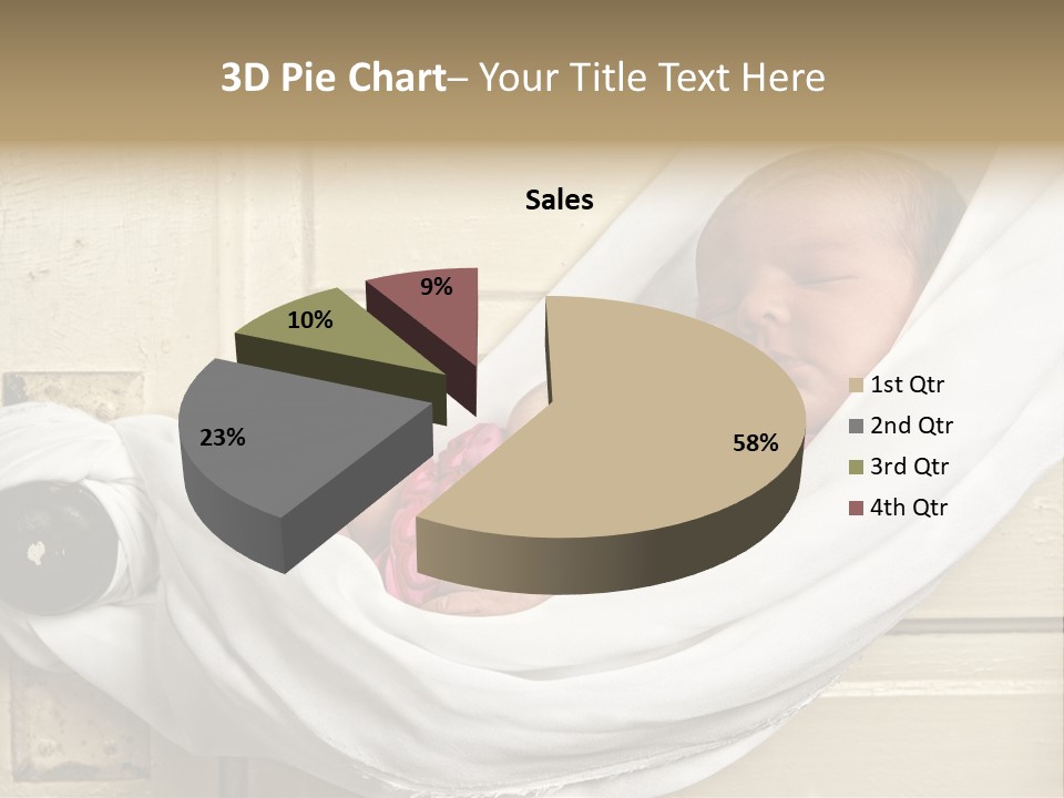 Newborn Baby Sleeping PowerPoint Template