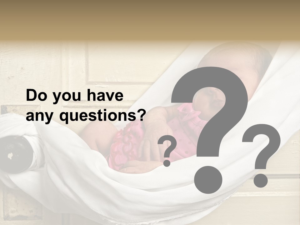 Newborn Baby Sleeping PowerPoint Template