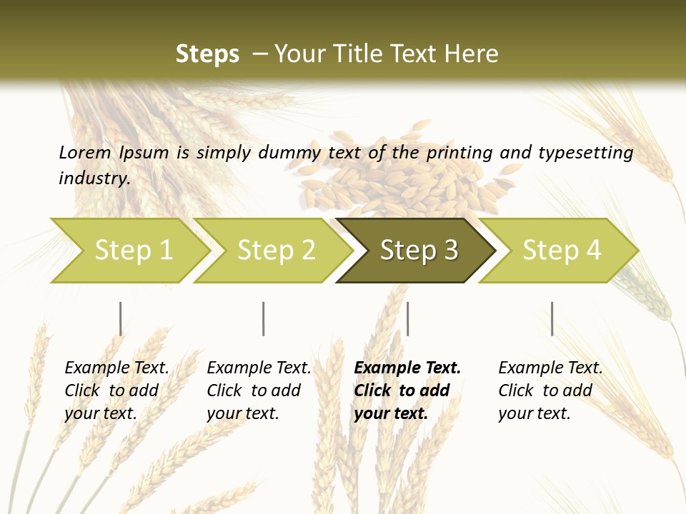 Dry Hay Wheat PowerPoint Template