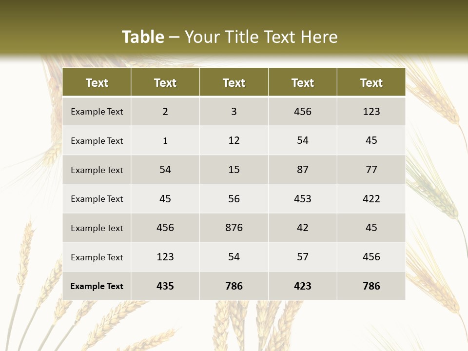 Dry Hay Wheat PowerPoint Template