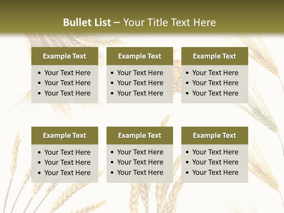 Dry Hay Wheat PowerPoint Template