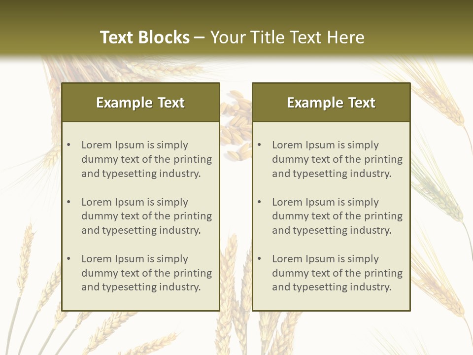 Dry Hay Wheat PowerPoint Template