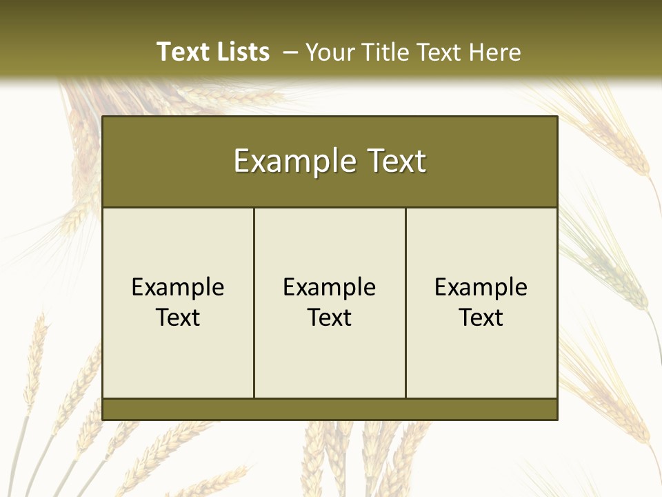 Dry Hay Wheat PowerPoint Template