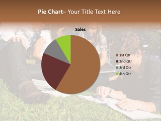 University Students Reading PowerPoint Template