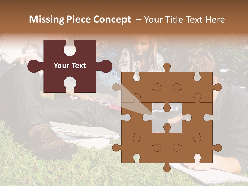 University Students Reading PowerPoint Template