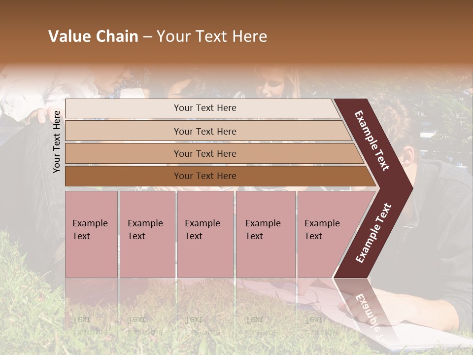 University Students Reading PowerPoint Template