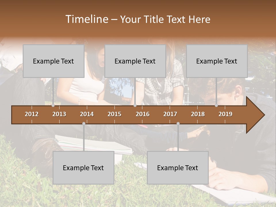 University Students Reading PowerPoint Template