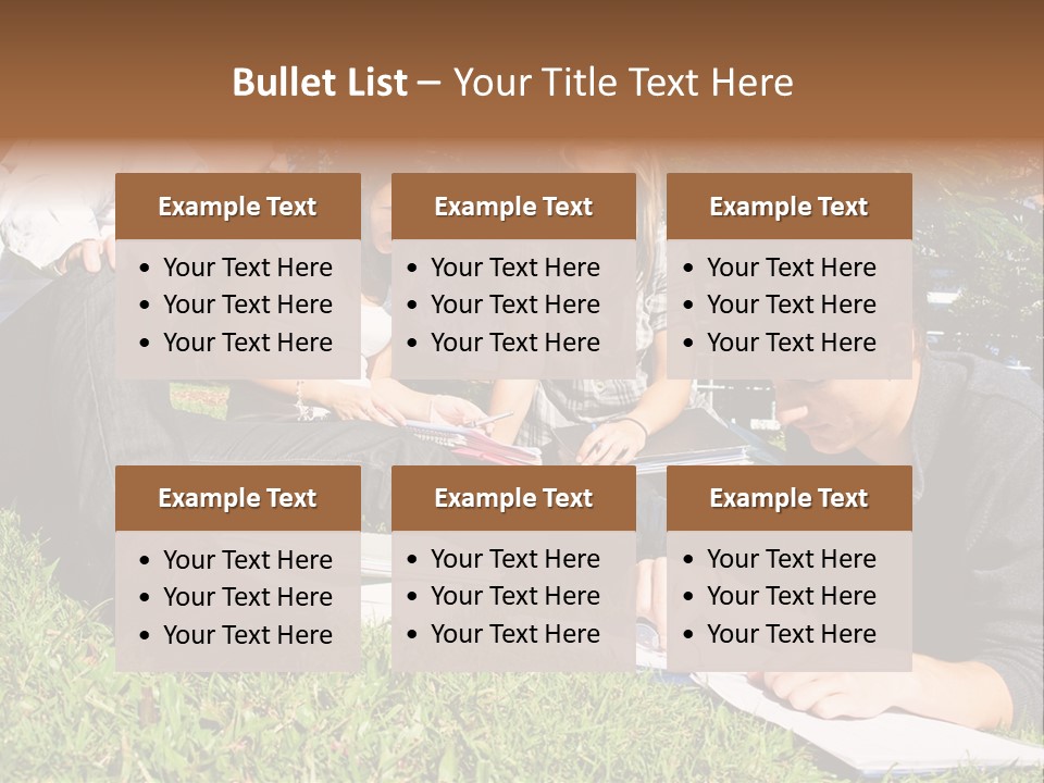 University Students Reading PowerPoint Template