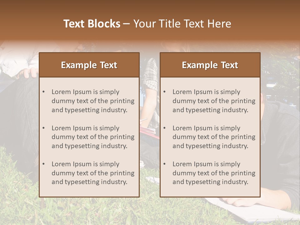 University Students Reading PowerPoint Template