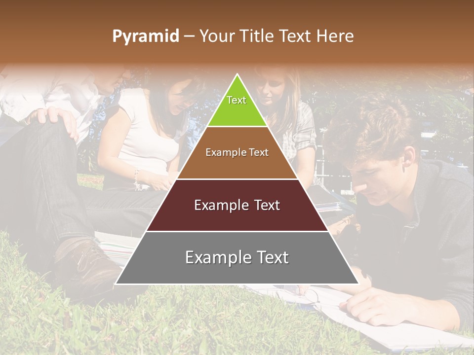 University Students Reading PowerPoint Template