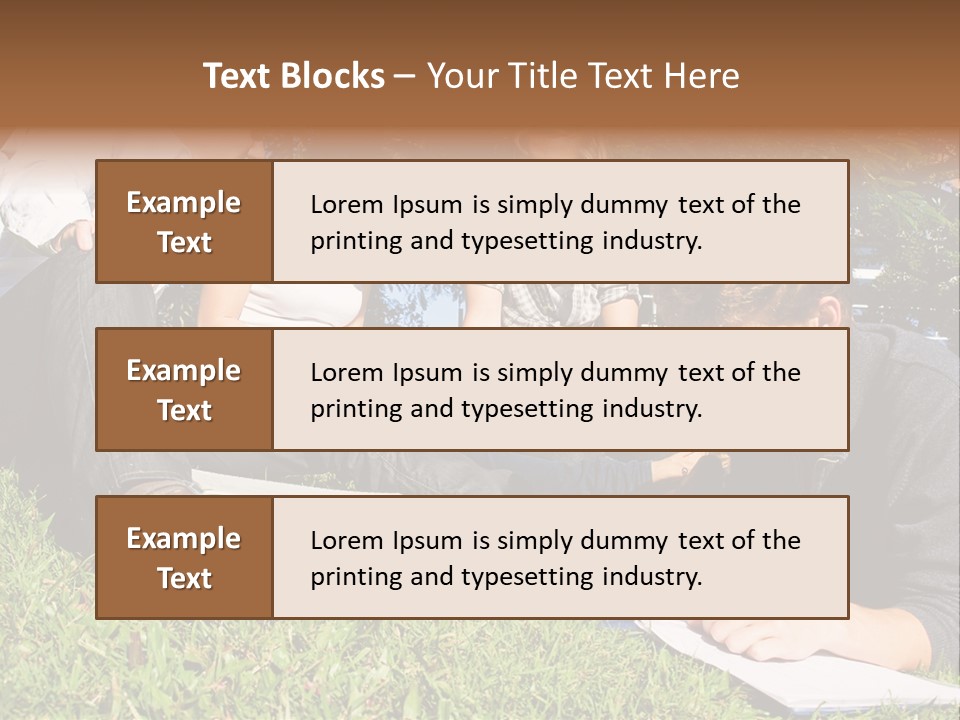 University Students Reading PowerPoint Template