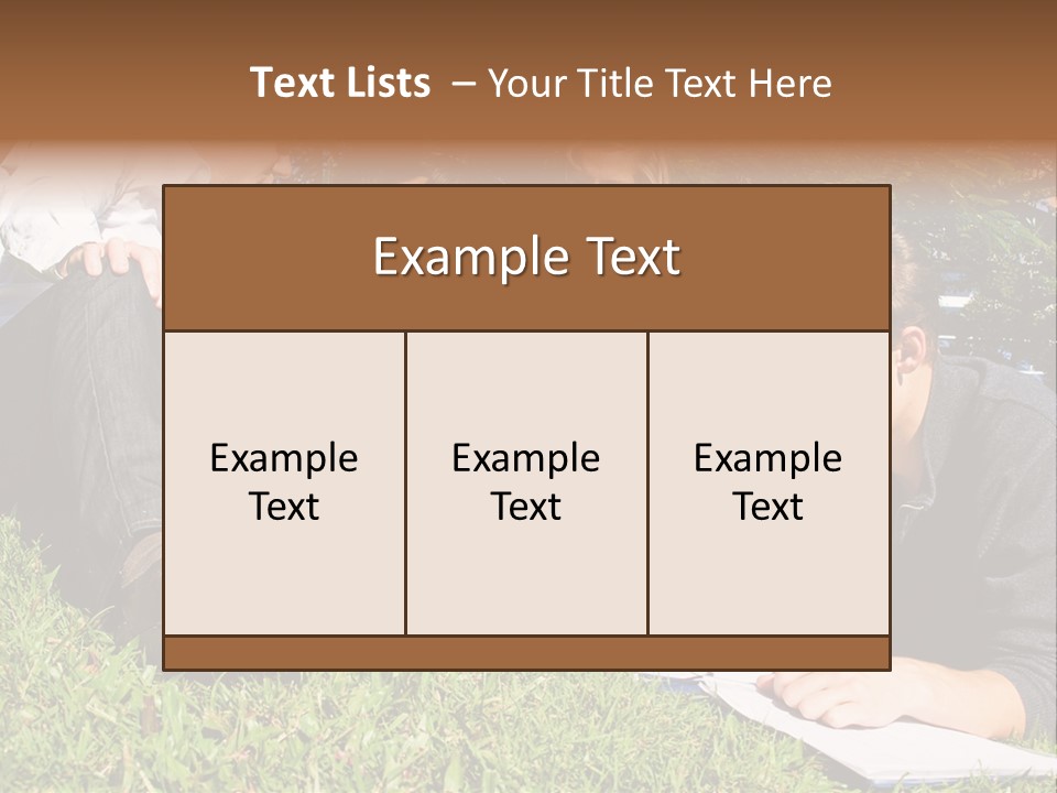 University Students Reading PowerPoint Template