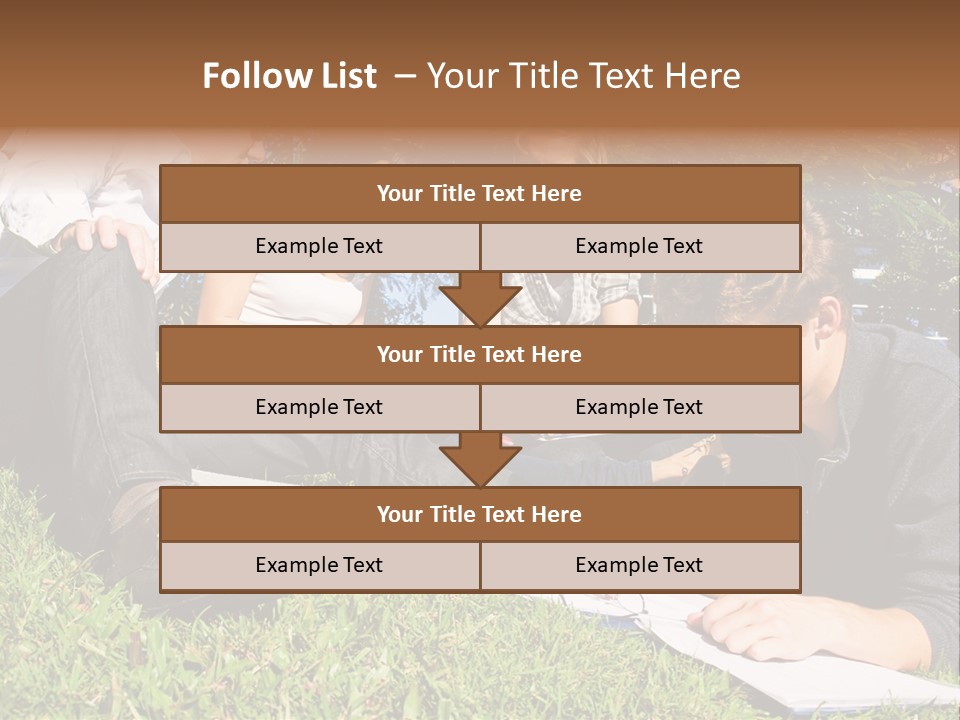 University Students Reading PowerPoint Template