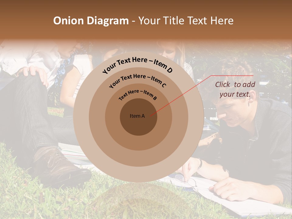 University Students Reading PowerPoint Template