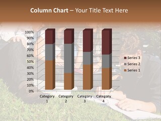 University Students Reading PowerPoint Template