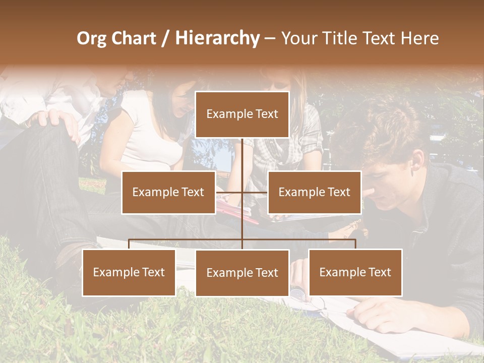 University Students Reading PowerPoint Template