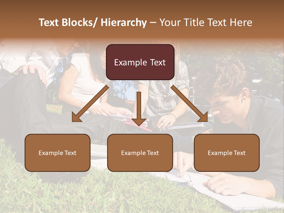 University Students Reading PowerPoint Template