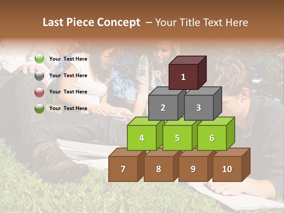 University Students Reading PowerPoint Template